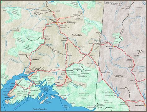 Road Map Of Alaska With Cities And Towns - World Maps