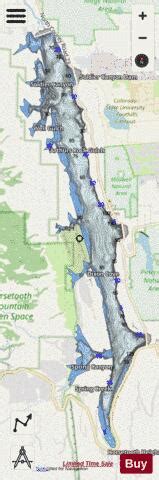 Horsetooth Reservoir Fishing Map | Nautical Charts App