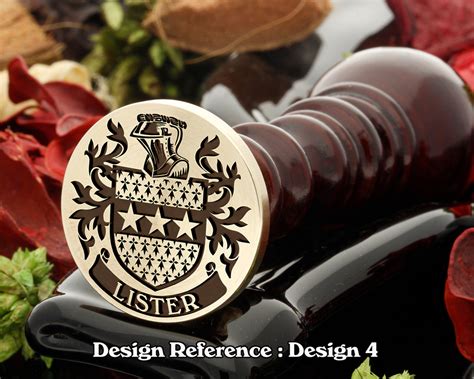 Lister Family Crest Wax Seal Stamp - Custom Wax N Seals