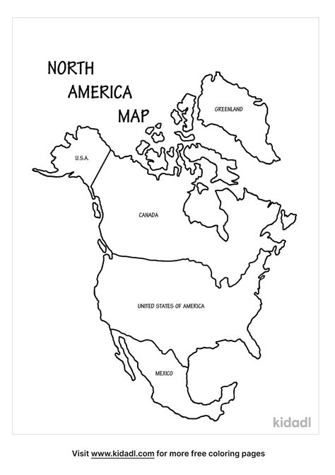 Coloring Page Of North America Map Boringpop Com - vrogue.co