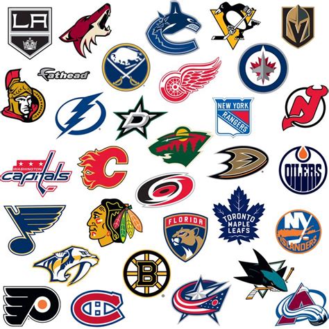 NHL Team Logo Collection - Large Officially Licensed Removable Wall ...