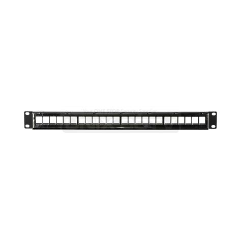 24 Port Blank Keystone Patch Panel with Removable Back Bar, 19in, 1U ...