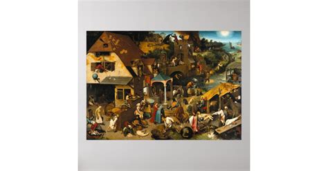 Netherlandish Proverbs Pieter Bruegel Poster | Zazzle.com