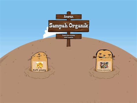 Menemukan Jenis Sampah Organik dan Anorganik - Whack-a-mole