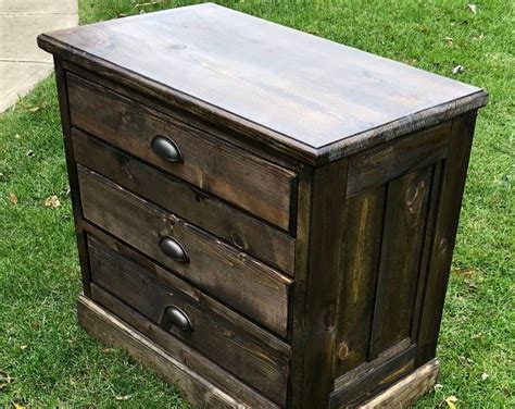 Rustic Nightstand - Etsy