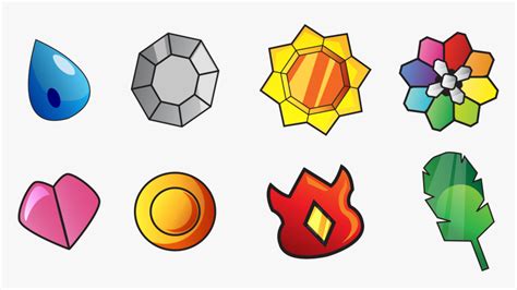 Indigo League Badges - Pokemon Gym Badges Png, Transparent Png ...