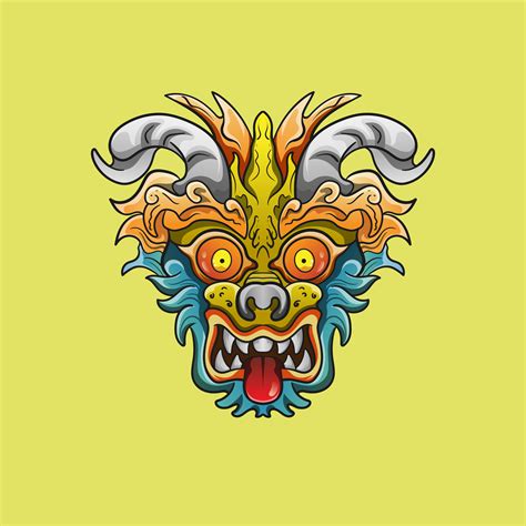 Dragon Culture traditional elements smile wooden warrior sculpture ...