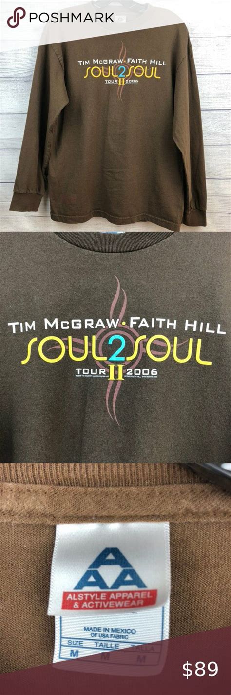 Tim McGraw Faith Hill Soul 2 Soul Concert Tour Med | Alstyle apparel, Clothes design, Active ...