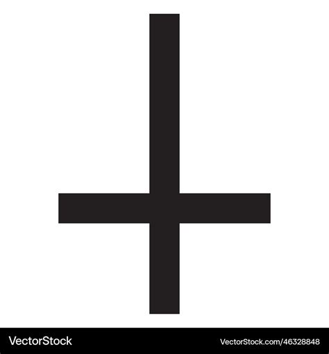 Antichrist cross sign Royalty Free Vector Image