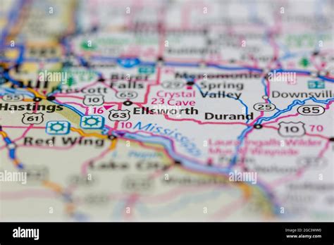 Ellsworth wisconsin map hi-res stock photography and images - Alamy