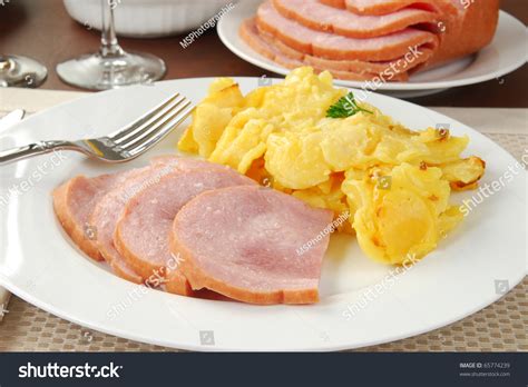 Baked Ham And Au Gratin Potatoes Stock Photo 65774239 : Shutterstock