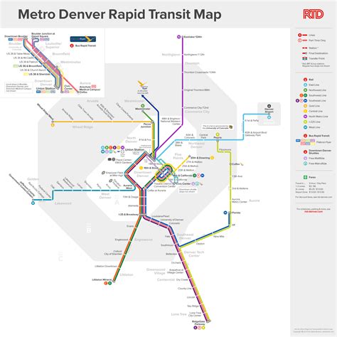 Denver Rail & BRT [OC] [Diagram] [Unofficial] : r/TransitDiagrams