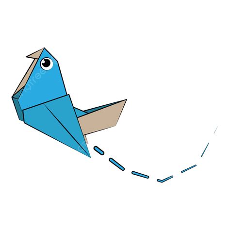 Origami Bird Vector Design Images, Origami Blue Tailed Bird, Origami, Clip Art, Png PNG Image ...