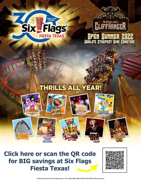 Printable $20 Off Coupon at Six Flags Fiesta Texas