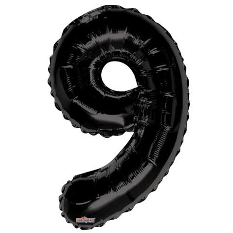 34" Black Number 9 - ConverUSA - Foil Balloon | Balloon Warehouse™