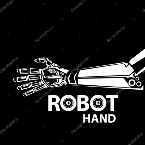Vector robotic arm symbol. robot hand — Stock Vector © zm1ter #68449275