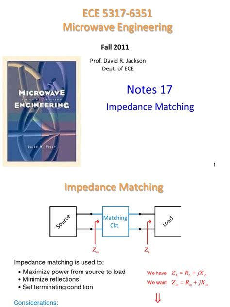 Impedance Matching Techniques for Microwave Circuits | PDF | Electrical Impedance ...