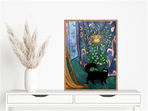 Henri Matisse Cat Print, Matisse Corner of Artist Studio Poster, Black ...