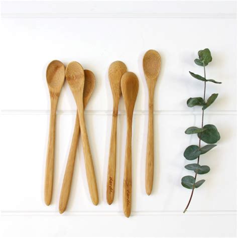 Bamboo petite spoons (set of 6) | hardtofind. | Spoon set, Bamboo, Moso ...