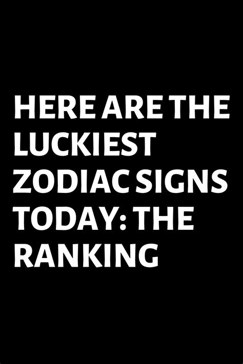 HERE ARE THE LUCKIEST ZODIAC SIGNS TODAY: THE RANKING | ShineFeeds in 2022 | Zodiac signs ...