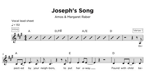 Joseph's Song Sheet Music — ByGrace Ministry