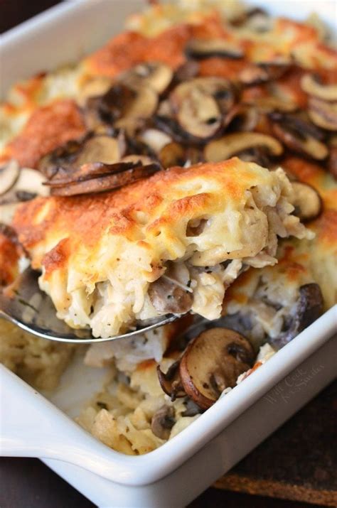 Creamy Chicken Mushroom Rice Casserole - Will Cook For Smiles