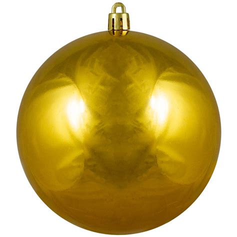 Shiny Vegas Gold Shatterproof Christmas Ball Ornament 4" (100mm ...