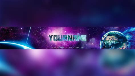 Free Space YouTube Banner Template | 5ergiveaways