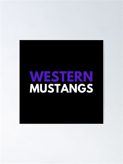 "Western University Western Mustangs Logo (Coloured)" Poster by stickel | Redbubble