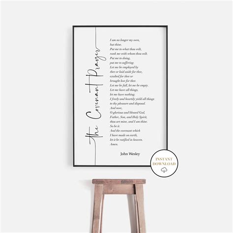 The Covenant Prayer Print John Wesley Printable Wall Art - Etsy