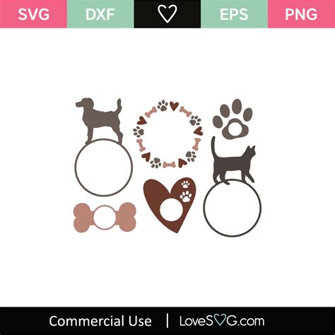 Animal Monogram Frames SVG Cut File - Lovesvg.com