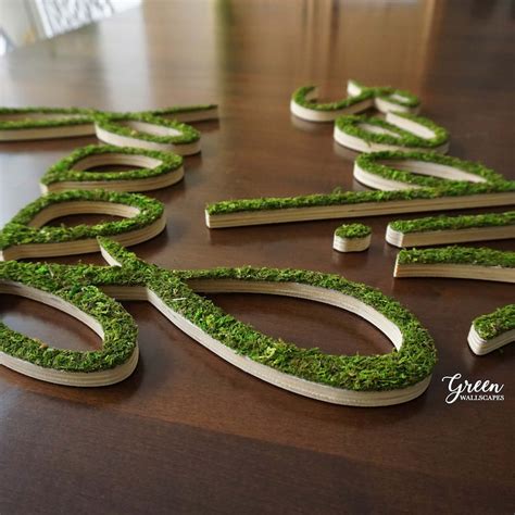 Custom Sheet Moss Logos Moss Wall Art Office Sign Custom | Etsy