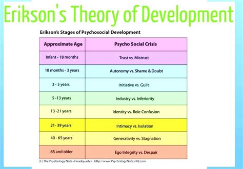 erik erikson psychosocial theory of development