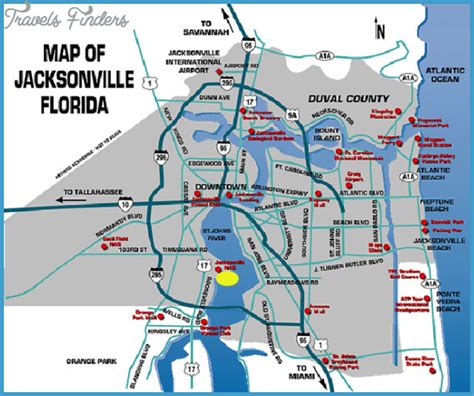 Jacksonville Subway Map - TravelsFinders.Com