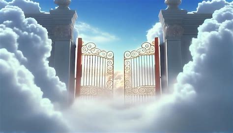 Premium Photo | Open heavenly gates to paradise AI generative