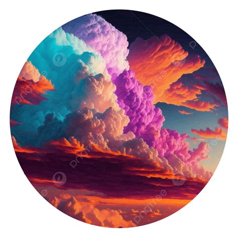 Leonardo Diffusion Colorful Fantasy Sky Clouds Background Vector, Colorful T Shirt, T Shirt, T ...