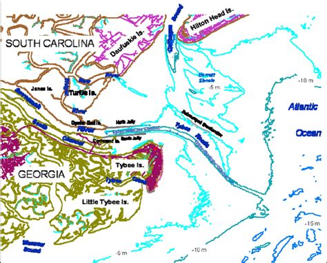 Savannah River Chart Map