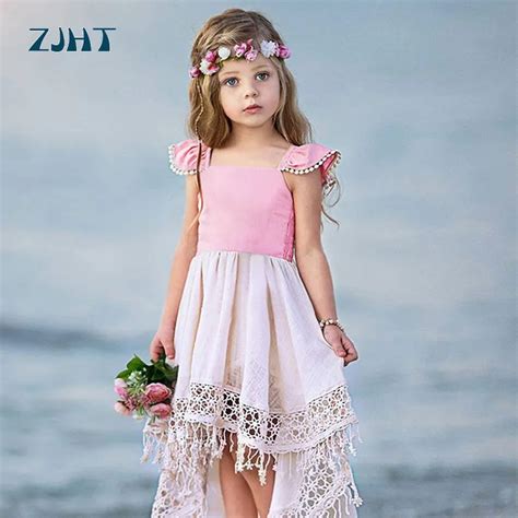 ZJHT Toddler 2019 New Lace Dress For Little Girls Clothes Pink White ...