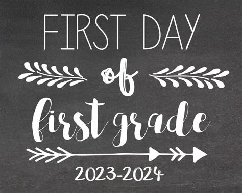 Free First Day of School Printable Signs 2023