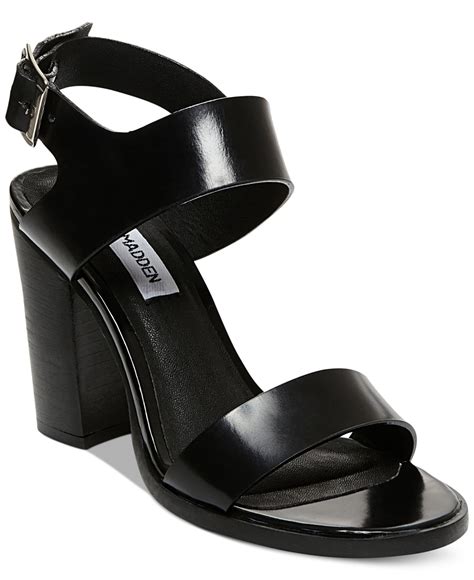 Lyst - Steve madden Women'S Blaair Block Heel Sandals in Black