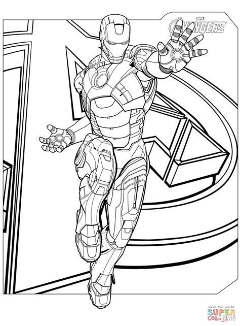 Avengers Iron Man coloring page | Free Printable Coloring Pages