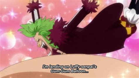 One Piece - Bartolomeo Lands On Luffy's Gum Gum Balloon [Funny Moment] [HD] - YouTube