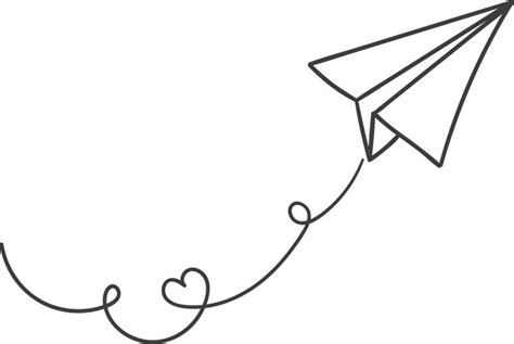 Paper Airplane Clipart Black And White