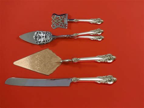 Grande Baroque by Wallace Sterling Silver Dessert Serving Set 4pc ...