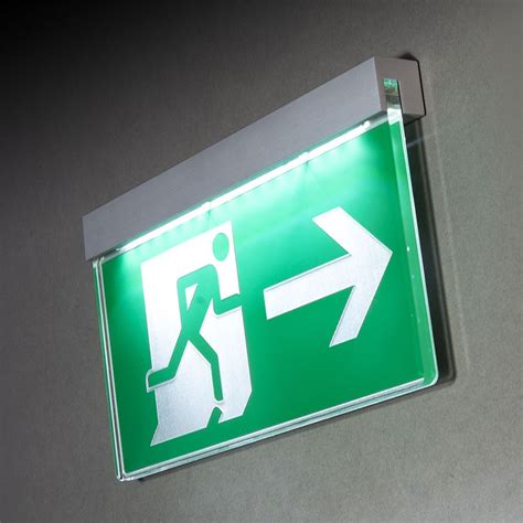 EN7010 FE LED Signblock - Illuminated Wall/Ceiling Mounted Fire Exit Sign | Exit sign, Emergency ...