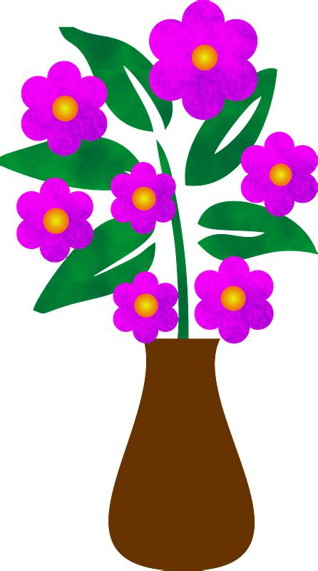 Vase of pink flowers clipart. Free download transparent .PNG | Creazilla