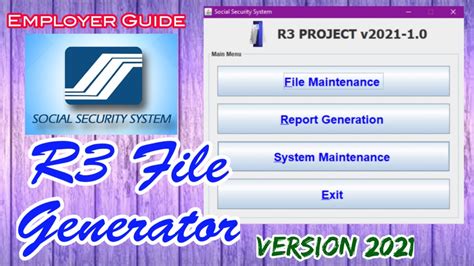 SSS R3 File Generator version for 2021 - 2022 - YouTube