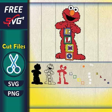 Elmo SVG free for Cricut, sesame street birthday SVG - Free SVG Files