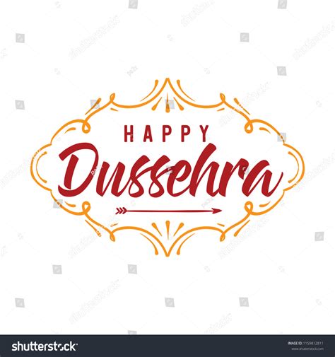 Happy Dussehra Festival India Vector Typography Stock Vector (Royalty Free) 1159812811 ...