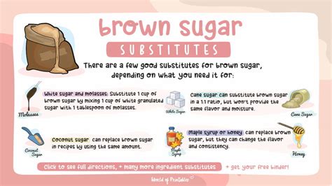 Brown Sugar Substitutes - World of Printables